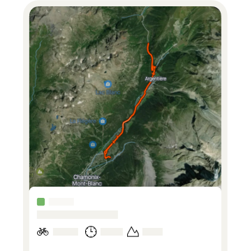 Une carte 3D avec une zone orange montre l'itinéraire d'une activité Strava.