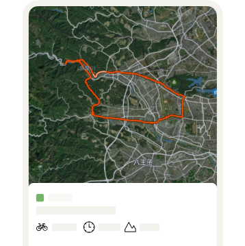 Stravaアクティビティからのルートをオレンジの軌跡で表示した3Dマップ。