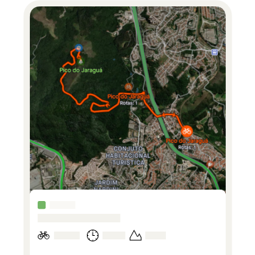 Um mapa 3D com uma linha laranja exibe a rota de uma atividade no Strava.