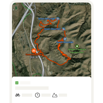 帶有橘色折線的 3D 地圖顯示 Strava 活動的路線。