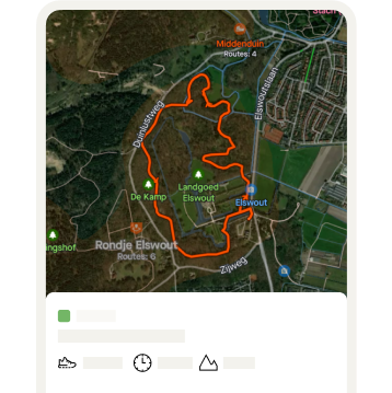 Een 3D-kaart met een oranje polylijn die een route van een Strava-activiteit weergeeft.